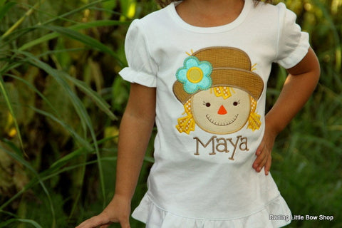 Autumn Friend Scarecrow shirt or bodysuit for girls - Darling Little Bow Shop