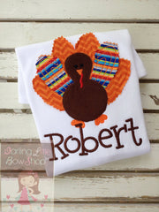 Thanksgiving Bodysuit or Shirt for Baby Boys, Turkey Shirt or Bodysuit