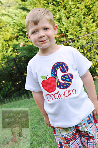 Back to School Shirt for boys -- Apple of My Eye - Darling Little Bow Shop