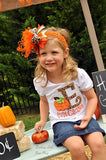 Pumpkin Over The Top bow - Pumpkin Glam - Gorgeous collaboration of stunning orange, gold and leopard print curly feathers - Darling Little Bow Shop