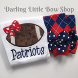 Baby Girl Football oufit -- Football Princess bodysuit or shirt and leg warmers - Darling Little Bow Shop