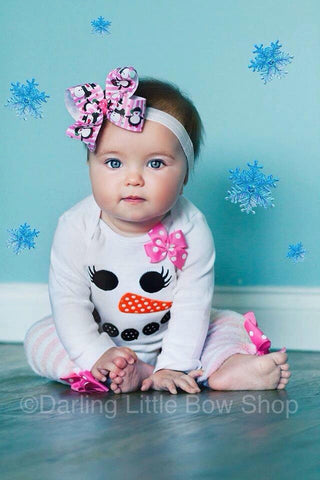 Baby Girl Snowman Outfit - Mrs. Snowman - Darling Little Bow Shop