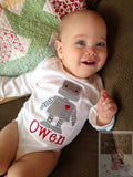 Valentine Bodysuit or Shirt -- Boy Valentine -- Love Machine -- Valentine robot - Darling Little Bow Shop