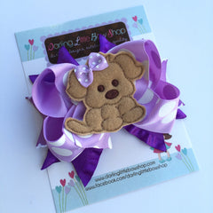 Puppy Bow, Puppy PAWty Puppy theme hairbow