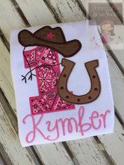 Cowgirl Birthday Shirt or Bodysuit  - Any Age