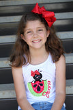 Watermelon outfit for baby girls -- Summertime Picnic -- personalized bodysuit, leg warmers, bow with headband  - Sizes NB to 24m - Darling Little Bow Shop