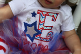 Stars and {Chevron} Stripes 4th of July Shirt for girls - Darling Little Bow Shop