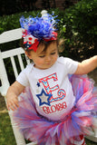 Stars and {Chevron} Stripes 4th of July Shirt for girls - Darling Little Bow Shop