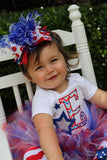 Stars and {Chevron} Stripes 4th of July Shirt for girls - Darling Little Bow Shop