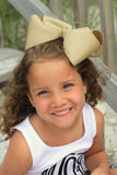 Basic Bow, 8" hair bow, extra large bow -- CHOOSE your color -- basic 8" hairbow with many color choices - Darling Little Bow Shop