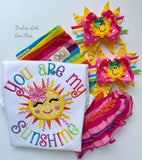 You are My Sunshine Shirt in rainbow colors - Darling Little Bow Shop