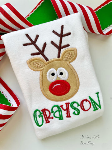 Silly Reindeer Bodysuit or Shirt for boys - Darling Little Bow Shop