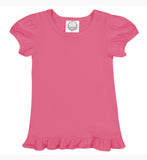 Rainbow Name bright pink ruffle shirt or tank - Darling Little Bow Shop