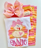 Autumn Sunset Striped Button Leggings - Darling Little Bow Shop