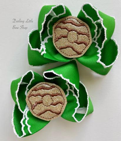 Samoa Cookie Hairbows, Girl Scouts Bows - Darling Little Bow Shop