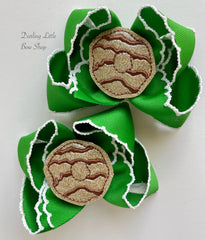 Samoa Cookie Hairbows, Girl Scouts Bows