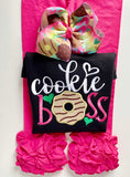 Cookie Boss black shirt or sweatshirt, perfect for selling Girl Scout cookies - Darling Little Bow Shop