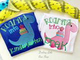 Roaring into school boys dinosaur shirt - Darling Little Bow Shop