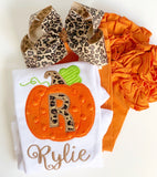 Pretty Posh Pumpkin shirt or bodysuit for girls - Darling Little Bow Shop