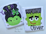 Halloween shirt or bodysuit for girls -- Monster Mash - Darling Little Bow Shop