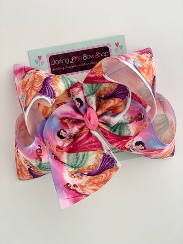 Princess Hairbow, Princess Bow, Cinderella Bow - Choose 4-5" or 7" size - Darling Little Bow Shop