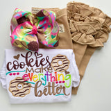 Cookie Bow for Girl Scouts in rainbow colors, choose large 7” or pigtail bows - Darling Little Bow Shop