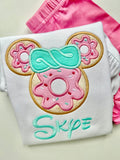 Minnie Donut shirt, ruffle shirt, tank or bodysuit - Darling Little Bow Shop