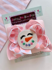 Pastel Snowman Hairbow