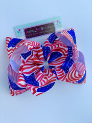 American Flag bow, Lilly Pulitzer 4th of July bow in red, white and blue 4-5" or 7"