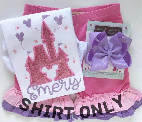 Pink Magic Kingdom Castle shirt, tank or bodysuit - Darling Little Bow Shop