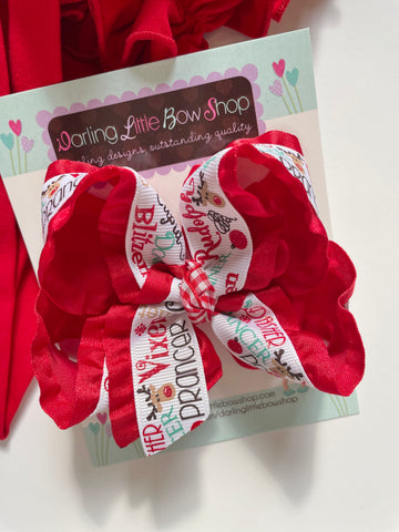 Reindeer Hairbow - Darling Little Bow Shop