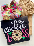 Cookie Boss black shirt or sweatshirt, perfect for selling Girl Scout cookies - Darling Little Bow Shop