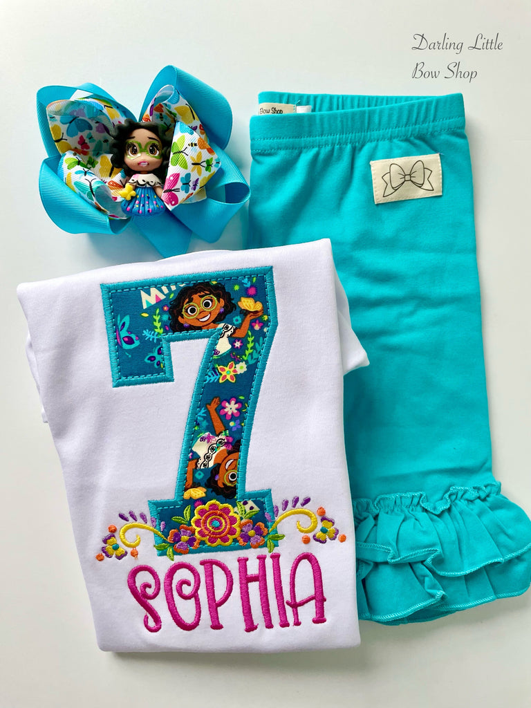 encanto birthday dress Encanto Mirabel Birthday Dress Toddler Kids Encanto Outfit DoloresTwirl Dress