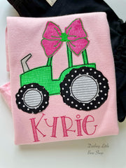 Pink Tractor Shirt for girls