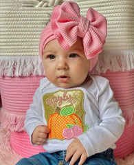 A Pretty Pumpkin Patch shirt or bodysuit for girls in pink and gold