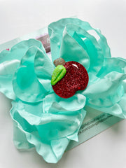 Apple bow - fun 5” double stacked ruffle bow