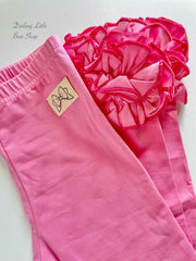 Pink Lollypop Ruffle Leggings - Pink Icings Ruffle Leggings
