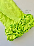 Lime Green Ruffle Icing Capris - Darling Little Bow Shop