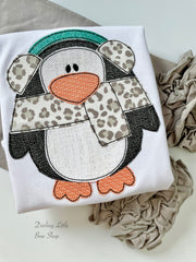 Penguin Bodysuit OR Shirt for Girls -- A Chilly Friend