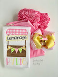 Lemonade Stand hairbow, choose single or double stacked - Darling Little Bow Shop