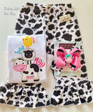 Farm Animals shirt or bodysuit for girls Chirp, Baa, Moo - Darling Little Bow Shop