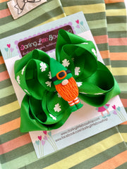 St Patrick’s Day Gnome Hairbow