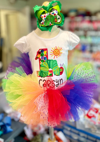 A Very Hungry Caterpillar Birthday Tutu Outfit - Darling Little Bow Shop