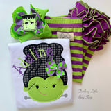Halloween shirt or bodysuit for girls -- Monster Mash - Darling Little Bow Shop