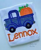 Pumpkin Truck shirt or bodysuit for boys and baby boys - Darling Little Bow Shop