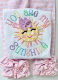 Pastel Rainbow You are My Sunshine Shirt or bodysuit for girls - Darling Little Bow Shop