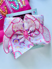 Rainbow Hairbow - choose 4-5” or 6”
