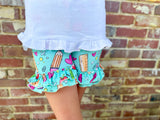 School Rules Print Ruffle Shorties | Ruffle Shorts - Darling Little Bow Shop