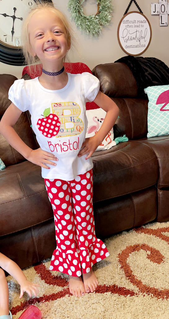 Girl's Polka Dot Ruffle Pants