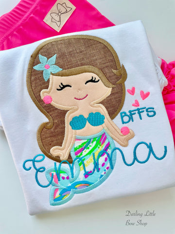 Mermaid Just Like me too shirt, ruffle shirt, tank or bodysuit - Darling Little Bow Shop
